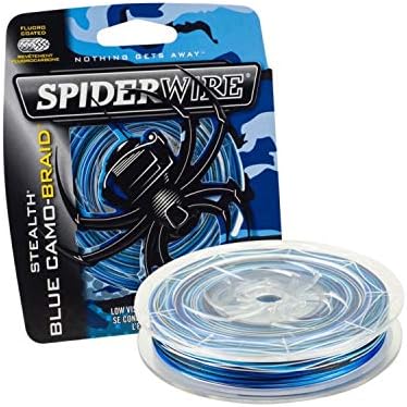 Spiderwire Stealth® Superline, Camo Blue, 30lb | 13.6 קג, 300YD | קו דיג קלוע 274 מ ', המתאים לסביבות
